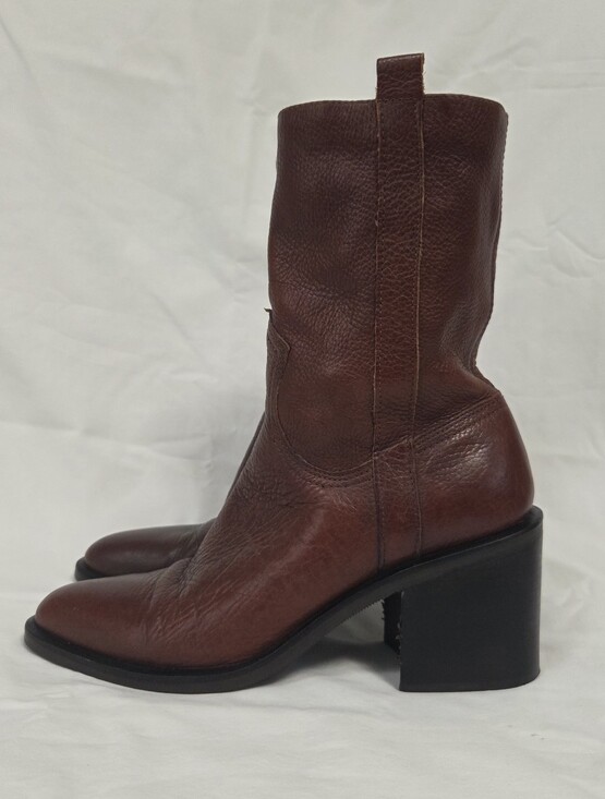 Nicole Shoes - Vintage Nicole Force Brown Leather Western Boots 7